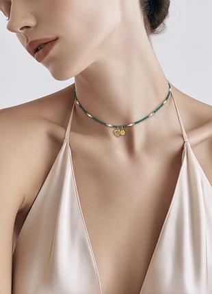 Намисто зі шпінелі,позолота 35 см. бренд “nu”