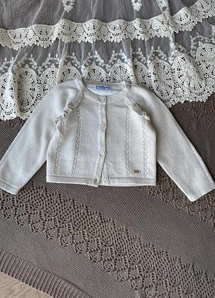 Кофта болеро mayoral на дівчинку 6-12 місяців парадне святкове на сукню плаття