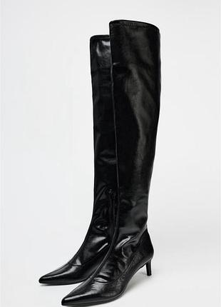 Ботфорти на зручних підборах zara