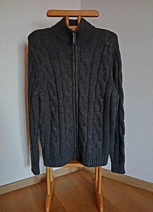 Кардиган на молнии мужской шерсть/альпака италия