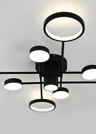Люстра светодиодная led с пультом, dimmer, 154w sneha (99650616066/5+4 black)