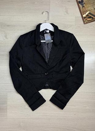 Неймовірний новий вкорочений жакет h&m з біркою, стильний жіночий блейзер, розмір xs (eu 34 / укр 40),
