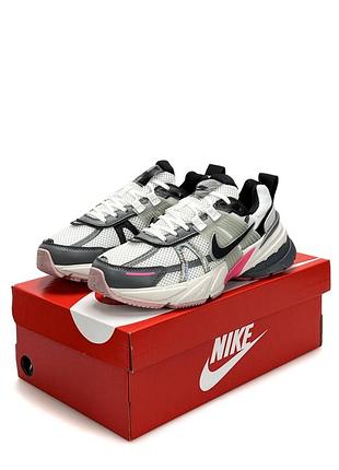 Женские кроссовки 
nike v2k run white holographic pink
