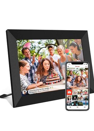 Цифровая фоторамка wifi photo frame frameo 10" электронная рамка для фото с сенсорным дисплеем.