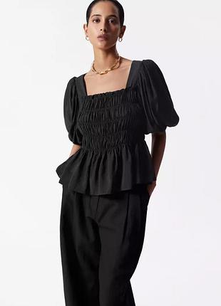 &amp; other stories
smocked puff-sleeve blouse