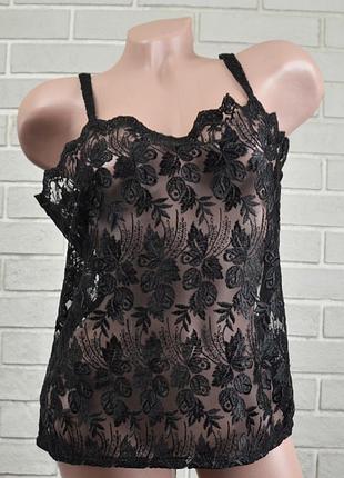 Блузка гипюровая с кордовой нитью (l-xl)