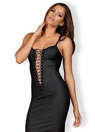 Шикарное, соблазнительное платье под кожу со шнуровкой obsessive rebella dress (l-xl)