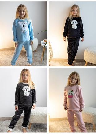 Махрова піжама котик, махрова піжама плюшева, домашній костюм махровий, махровая пижама теплая, махрова піжама для дівчат