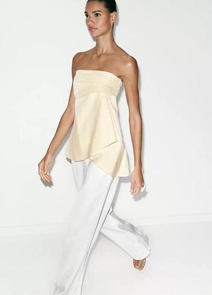 Топ жіночий бежевий бавовняний zara new