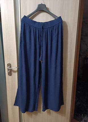 Легкі широкі брюки на резинці кблоти палаццо f&f