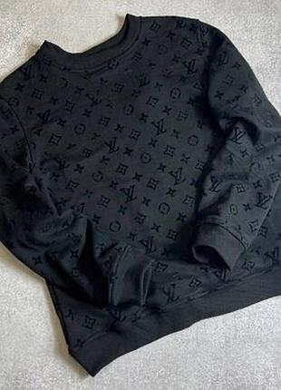Кофта мужская louis vuitton lv монограмная свитшот худи пуловер свитер лонг реглан