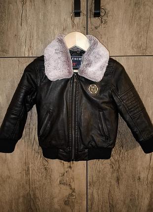 Куртка весняна для хлопчика, 2-3 роки. штучна шкіра.
