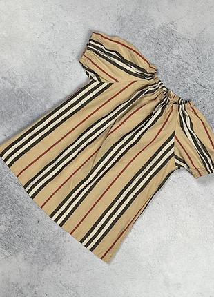 Burberry дитяча блузка iconic stripe на 6-12 місяців оригінал люкс дитяче сорочка дівоча