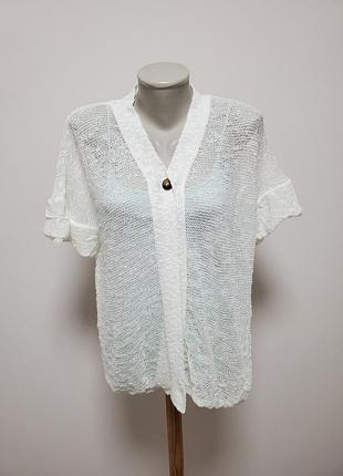 Гарна ажурна легка блузка кардиган