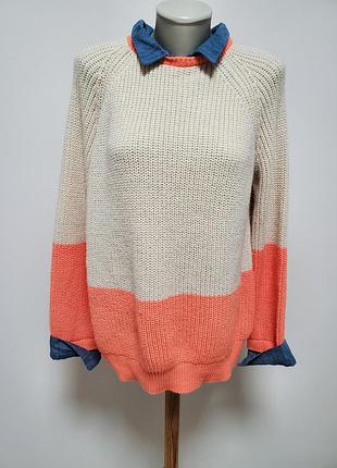 Гарна стильна брендова кофта комбінована