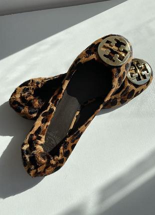 Шкіряні балетки tory burch reva