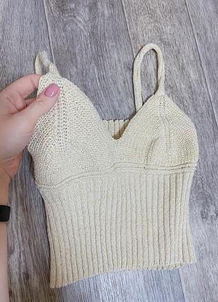 Жіночий вʼязаний топ с блискітками