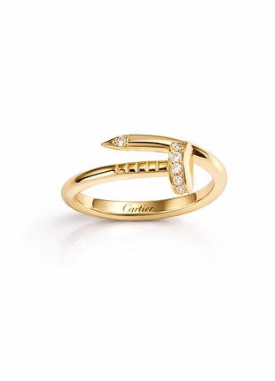 Кольцо из желтого золота  с фианитами