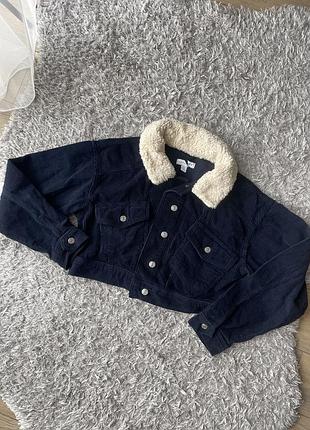 Вкорочена вельветова куртка бомбер