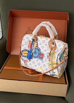 Шкіряна сумка speedy 30см в канві монограм l