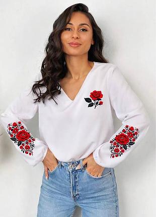 Жіноча блуза софт зі стильним малюнком модел. 776