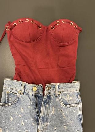 Корсет велюровий