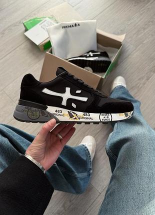 Чоловічі кросівки premiata mick black white / smb+ 🔗