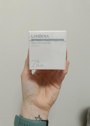 Маска для лица от черных точек lanbena 2% bha nose plants pore strips