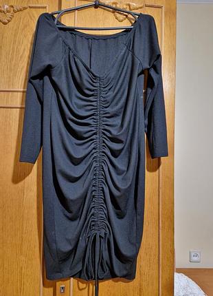 Платье в рубчик