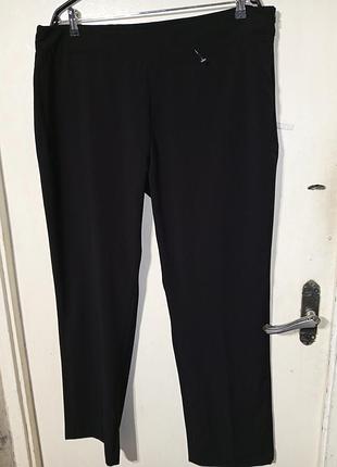 Класичні офісні стрейч вугільно-чорні елегатні штани брюки великого розміру батал papaya