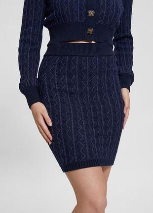 Трикотажна спідниця guess tiffany zig-zag sweater skirt, вʼязана спідниця