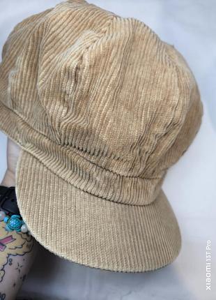 Кепка берет вельвет жіноча