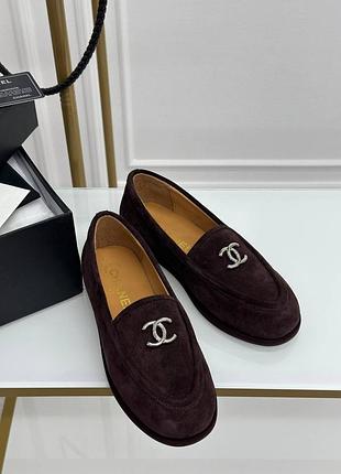 Лофери натуральна замша шоколадного кольору люкс якість