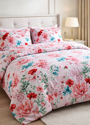 Постільні комплекти з турецького сатину - хризантема рожева, 100% бавовна!