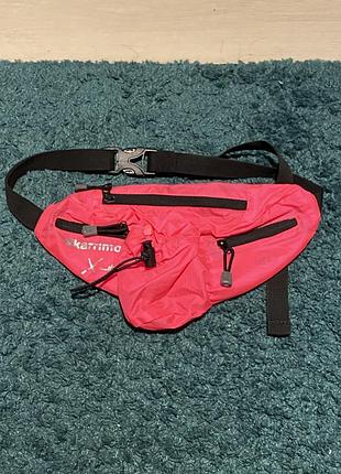 Поясна рожева сумка karrimor для бігу з відсіком на пляшки