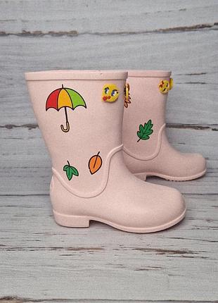 22-29р гумові пінкові чоботи для дівчинки jose amorales україна