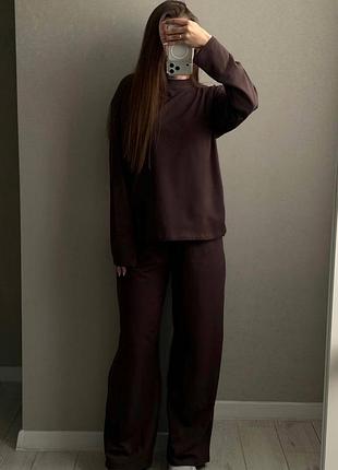 Жіночий повсякденний спортивний куліровий костюм двійка штани та кофта