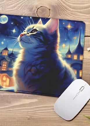 Коврик для мыши с котом 29×25 см