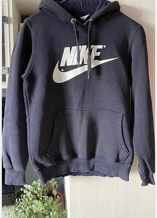 Тепле чоловіче худі nike (оригінал) | розмір m | темно-синій колір