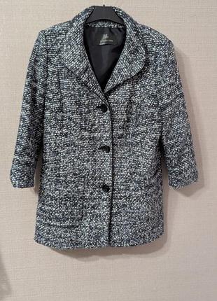 Шерстяной жакет barbara lebek 48 размер, нитевичка
