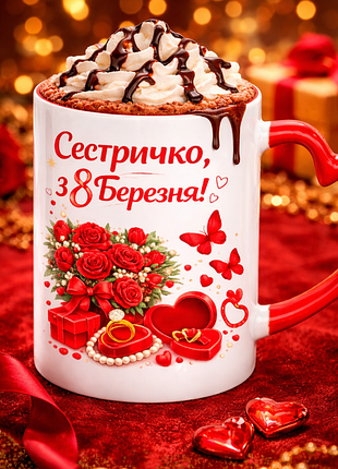 🌹☕ Сестричка, с 8 марта! - подари тепло в чашке ❤️