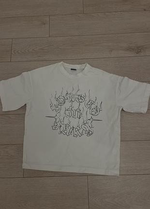 Футболка кроп оверсайз