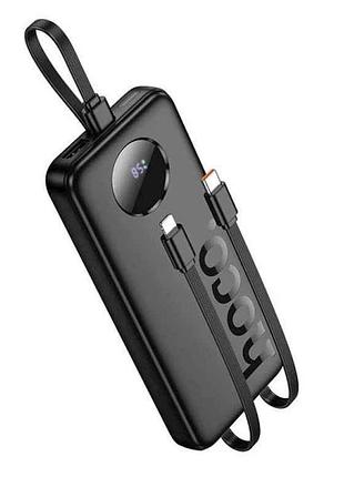 Power bank 10000mah j132 3a/1usb/qc3.0/22.5w дисплей (input pd18w) черный тм hoco