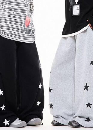 Трендовые брюки oversize со звездами ❣️new collection ❣️супер цена и качество