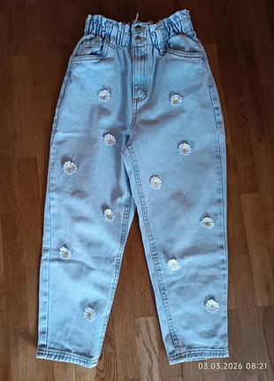 Джинсы голубые reserved 140р для девочки