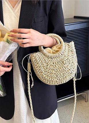 Суика плетена з ротангу солом'яна