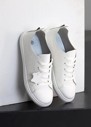 Жіночі кеди натуральна шкіра арт26629