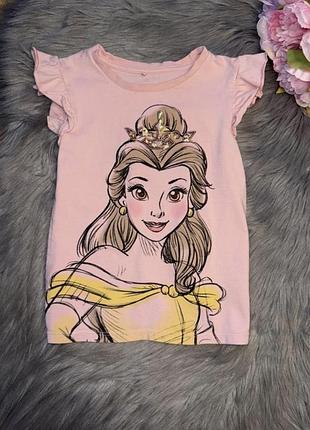 Ідеальна стильна майка футболка з принцесою disney на дівчинку 4/5р george