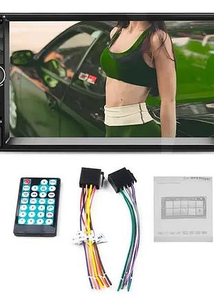 Универсальная автомагнитола 2 din сенсорная, bluetooth amp 7018b, с пультом в комплекте
