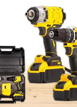 Набір акумуляторного інструменту в кейсі 2 в 1 шуруповерт та гайковерт 21v